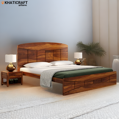 Maan Solid Wood Sheesham Without Storage Bed