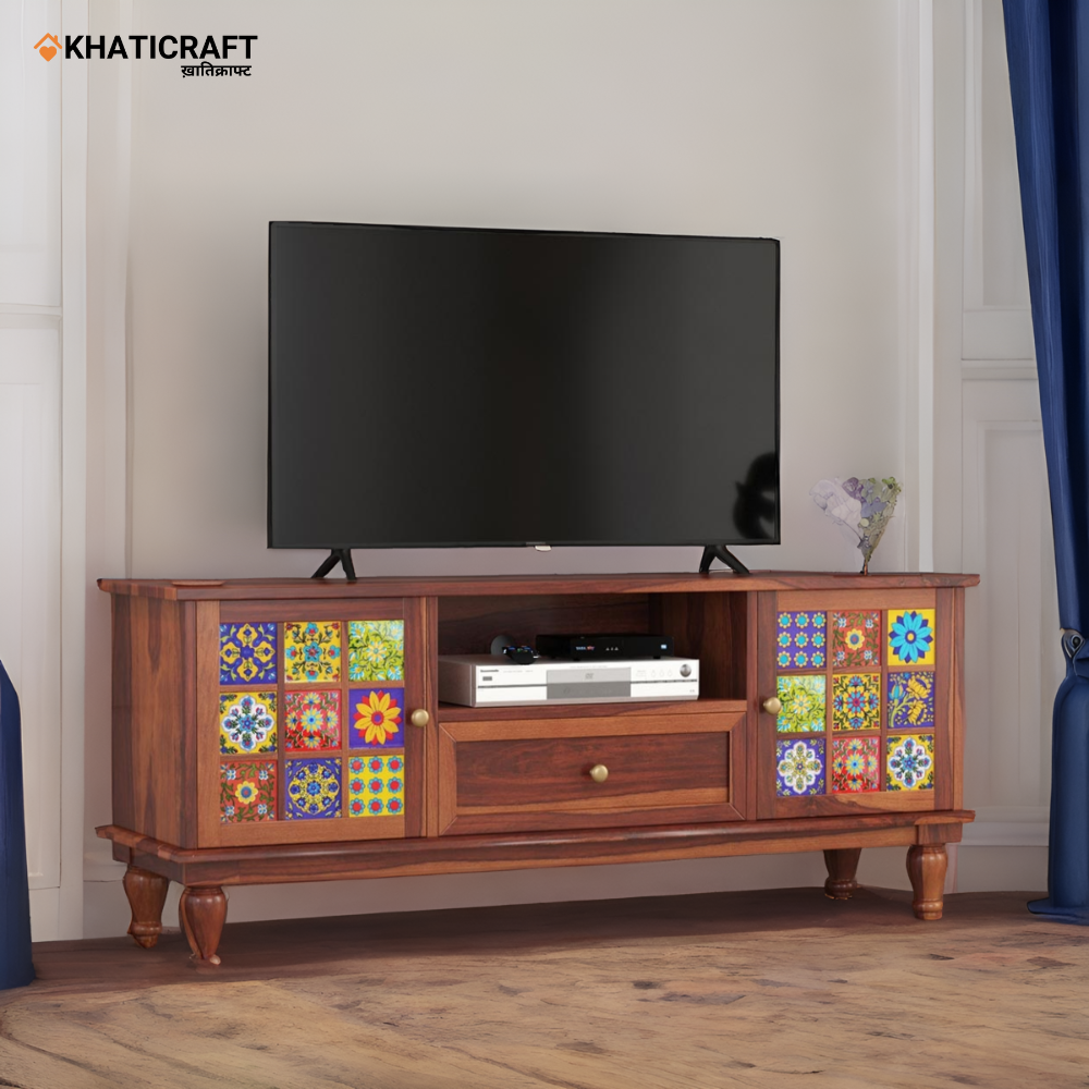 Chitra Solid Wood Sheesham TV Unit