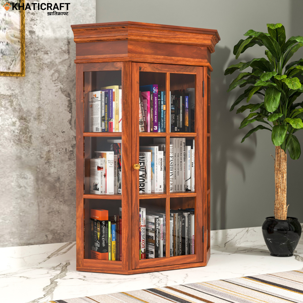 Ziya Solid Wood Sheesham Corner Cabinet(TOP)