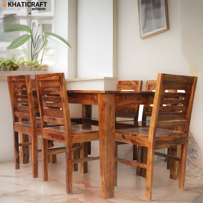 Hina Ulka Solid Wood Sheesham 6 Seater Dining Set