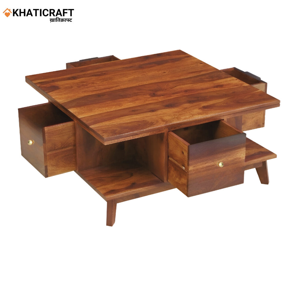 Som Solid Wood Sheesham Coffee Table