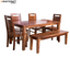 Hina Niru Solid Wood Sheesham 6 Seater Dining Set with Bench