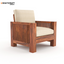 Dhara Solid Wood Sheesham 1 Seater Sofa