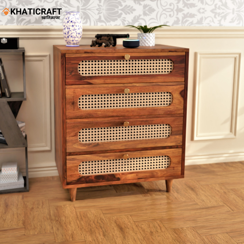 Rukm Solid Wood Sheesham Chest of Drawer