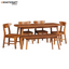 Kian Solid Wood Sheesham 6 Seater Dining Set With bench