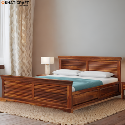 Daksha Solid Wood Sheesham Bed