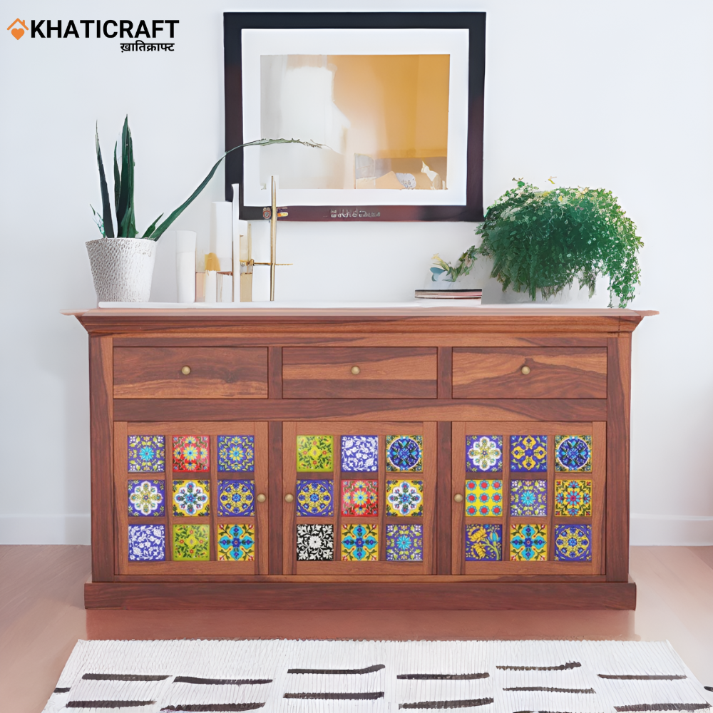 Solid Sheesham  Wood Sideboard