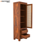 Hina Solid Wood Sheesham Bookshelf with Rattan