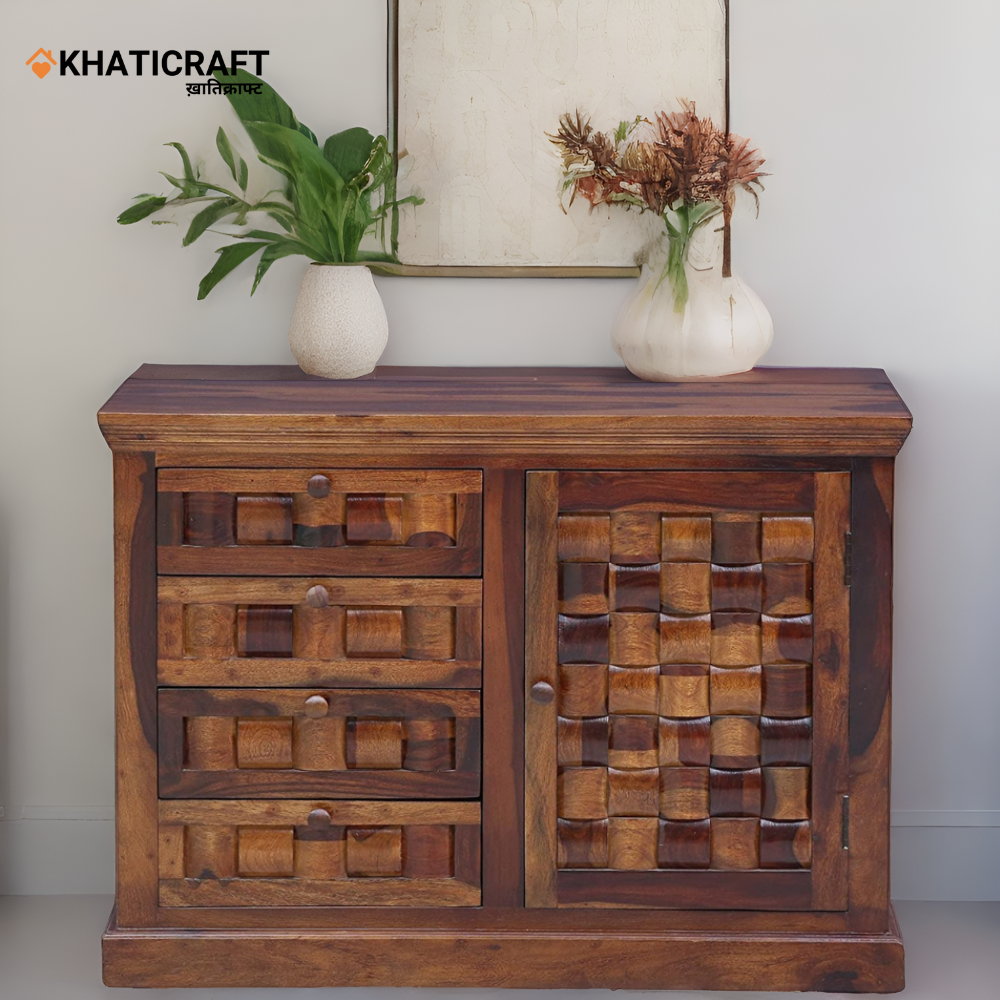 Niwar Solid Wood Sheesham Chest of Drawer