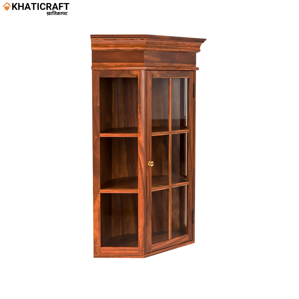 Ziya Solid Wood Sheesham Corner Cabinet(TOP)