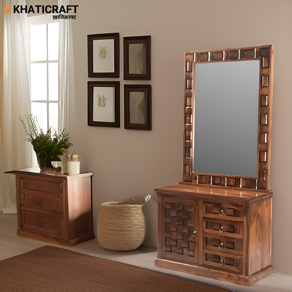 Niwar Solid Wood Sheesham Dressing Table