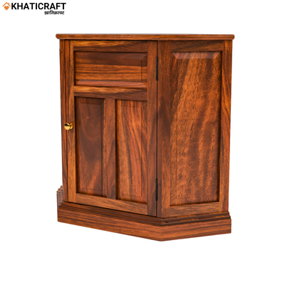 Ziya Solid Wood Sheesham Corner Cabinet(BTM)