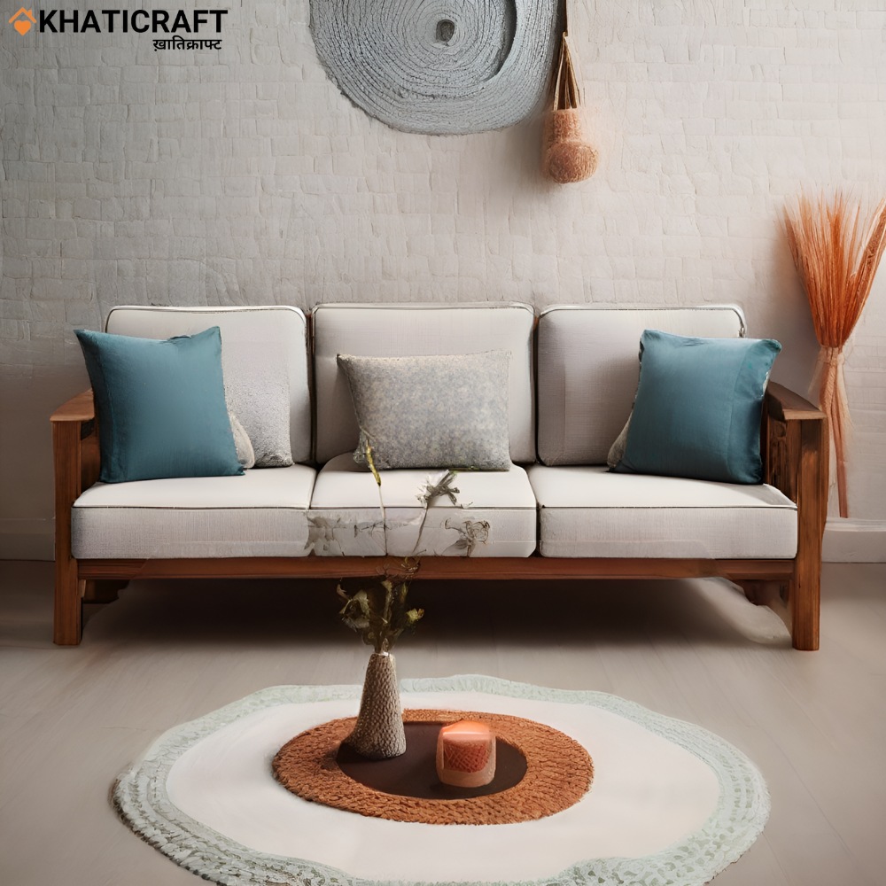 Ikshya Solid Wood Sheesham 5 Seater Sofa