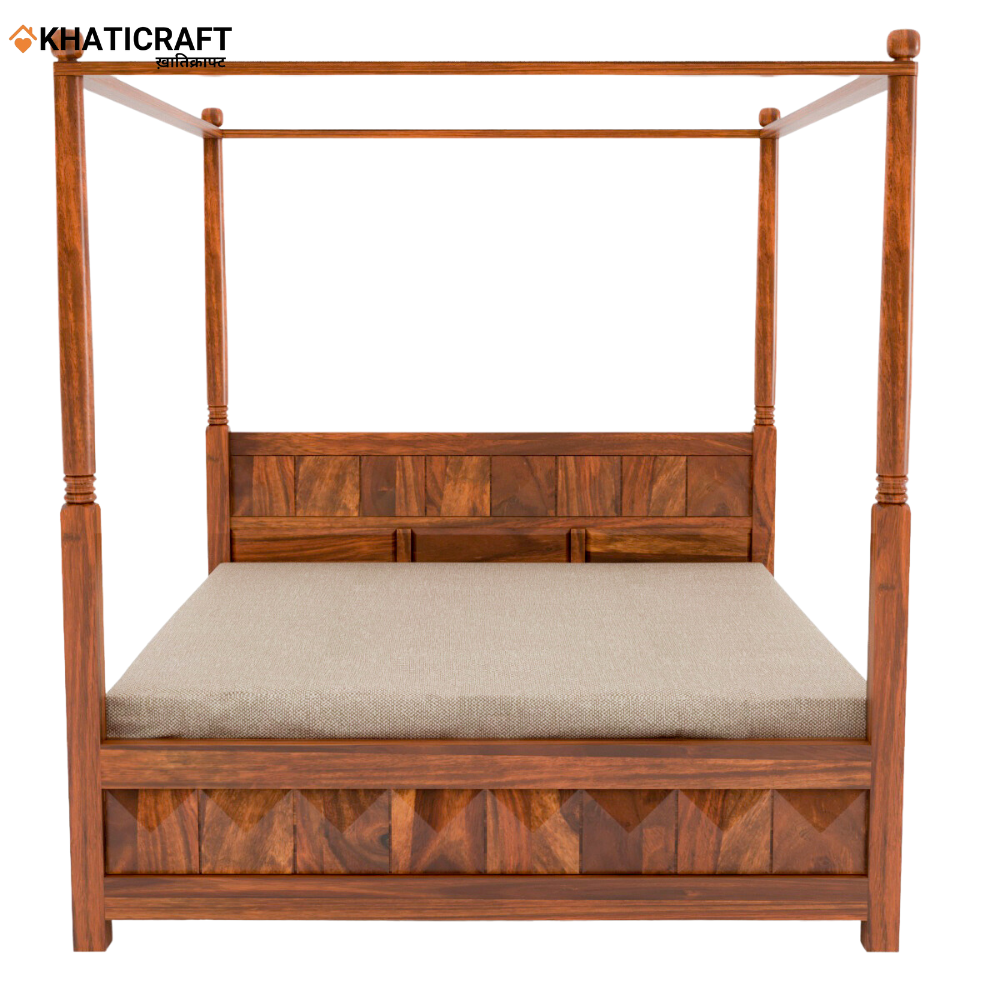 Stupa Solid Wood Sheesham Poster Bed