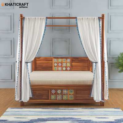 Chitra Solid Wood Sheesham Poster Bed