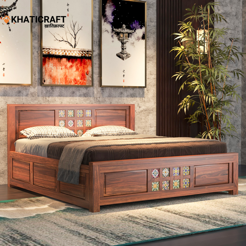 Chitra Solid Wood Sheesham Bed