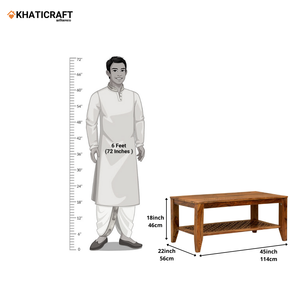 Mira Solid Wood Sheesham Coffee Table