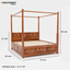 Stupa Solid Wood Sheesham Poster Bed