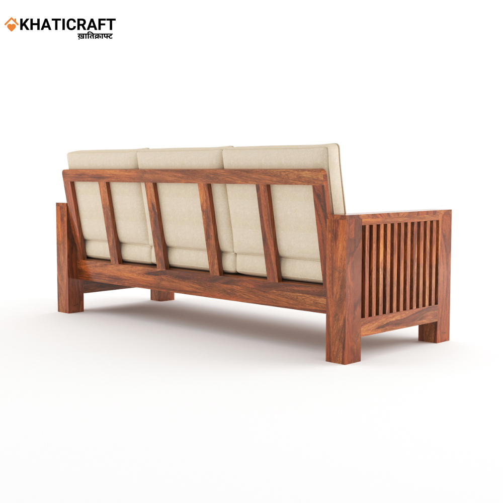 Dhara Solid Wood Sheesham 5 Seater Sofa