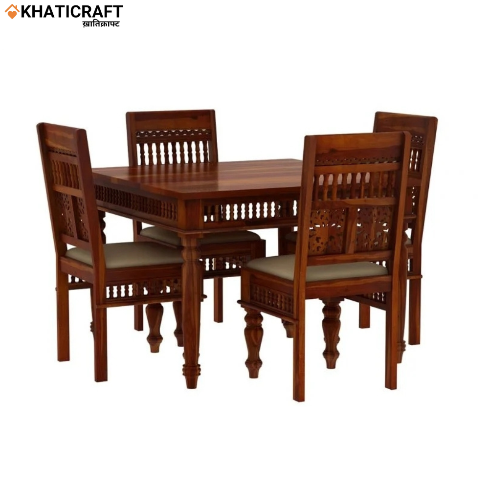 Ghirni Solid Wood Sheesham 4 Seater Dining Set