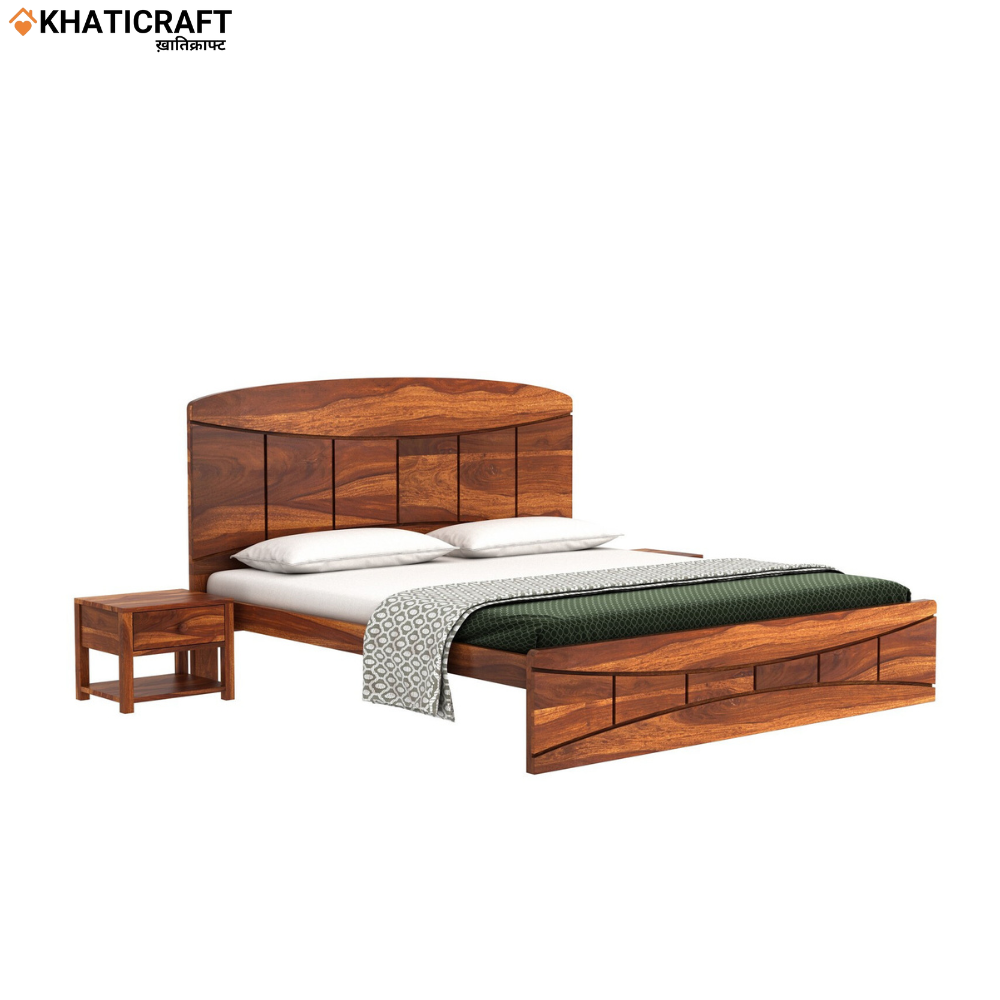 Maan Solid Wood Sheesham Without Storage Bed