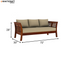 Netra Solid Wood Sheesham 5 Seater Sofa