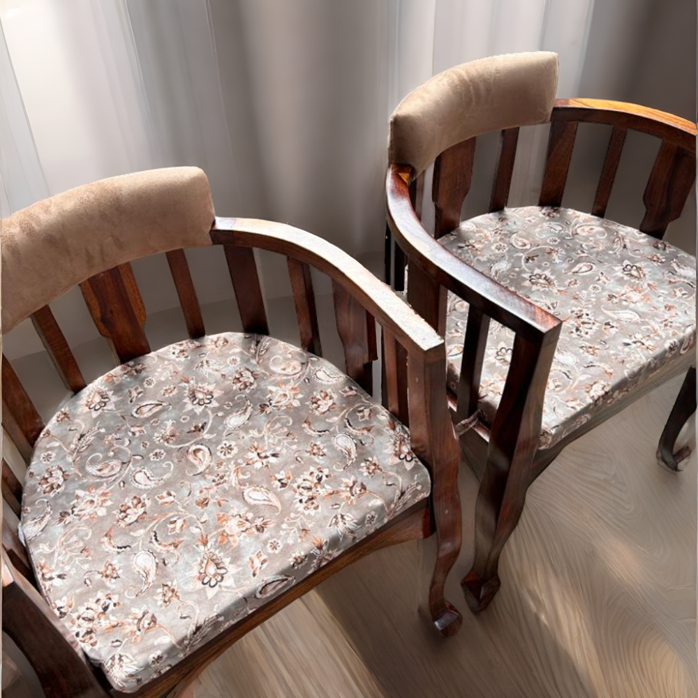 Usha Solid Wood Sheesham Armrest Chair(Set of 2)