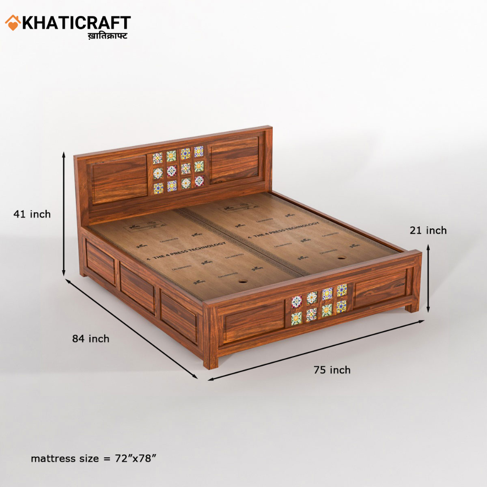 Chitra Solid Wood Sheesham Bed