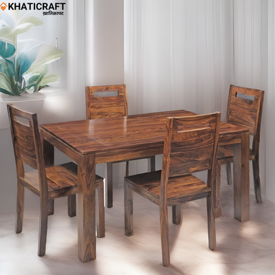 Hina Niru Solid Wood Sheesham 4 Seater Dining Set