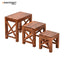 Akira Solid Wood Sheesham Nested Stool Set