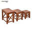 Akira Solid Wood Sheesham Nested Stool Set