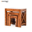 Akira Solid Wood Sheesham Nested Stool Set