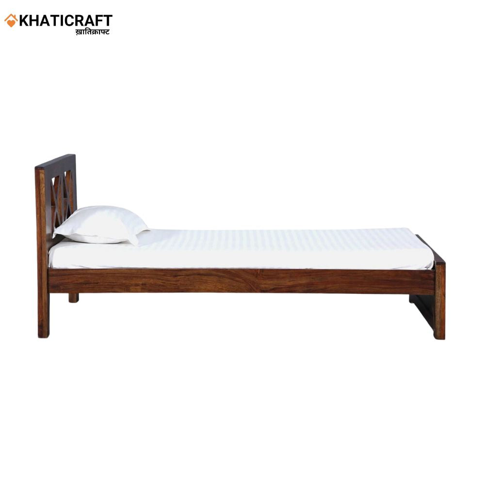 Akira Solid Wood Sheesham  Single Bed