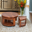  Solid Wood Sheesham Nested Coffee Table 