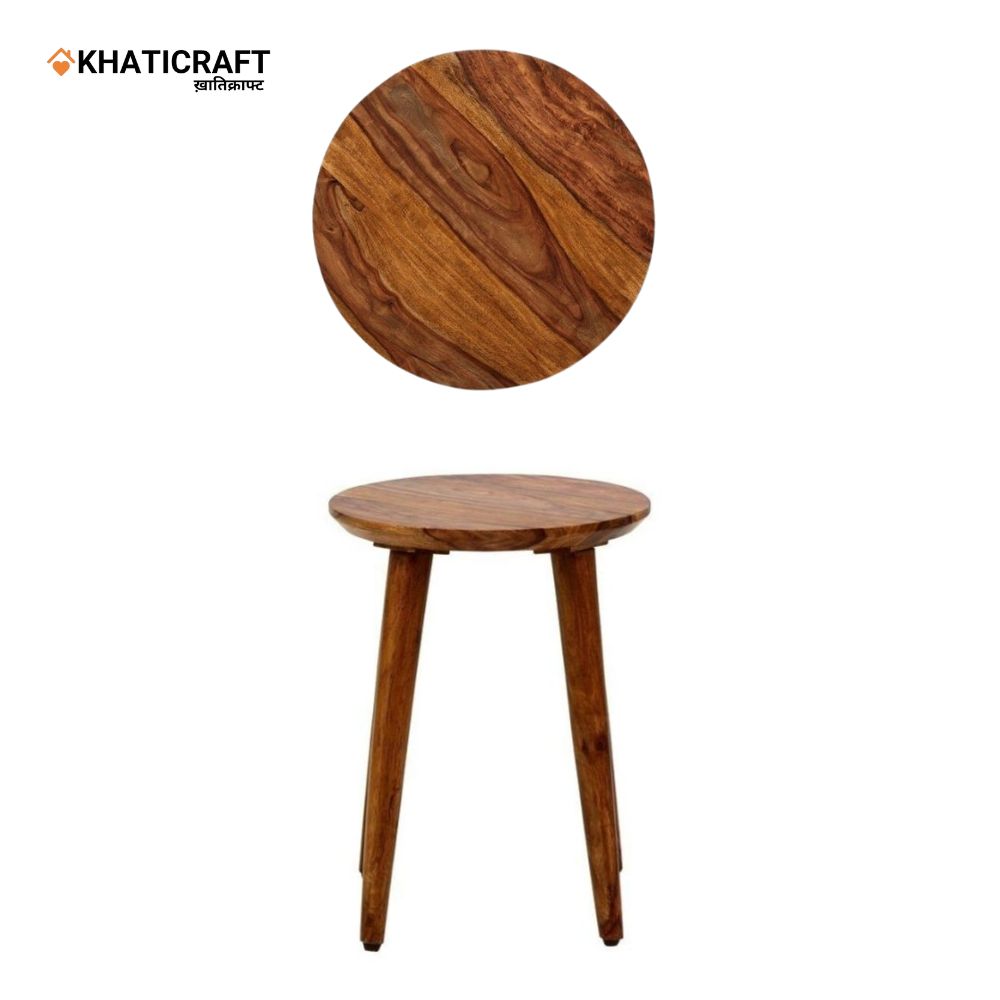 Chavi Solid Wood Sheesham Nested Stool Set