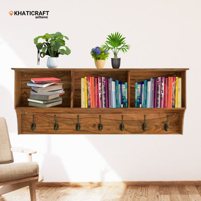 Chavi Solid Wood Sheesham Wallshelf