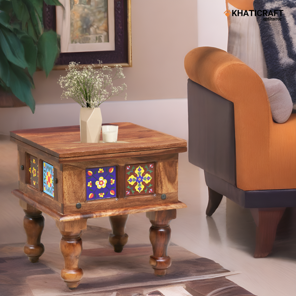 Chitra Solid Wood Sheesham Side End Table