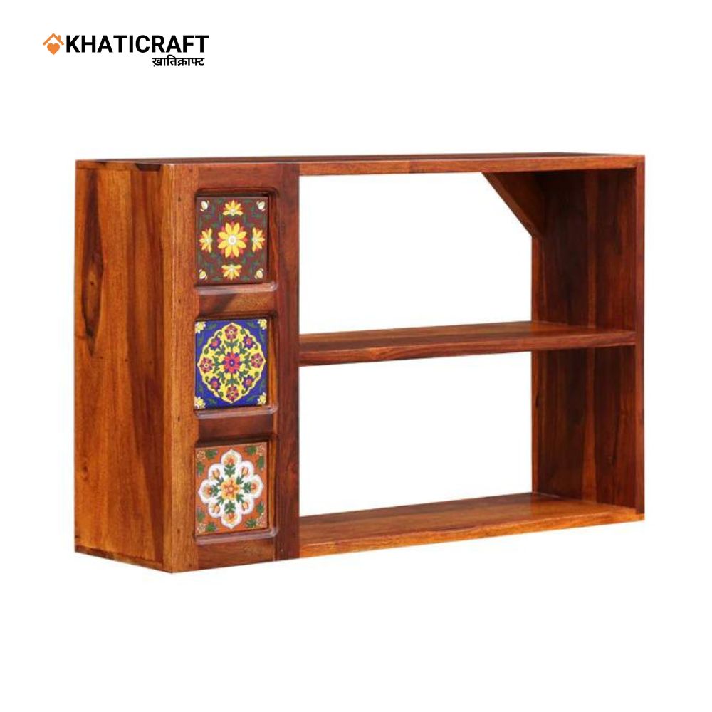 Chitra Solid Wood Sheesham Wallshelf