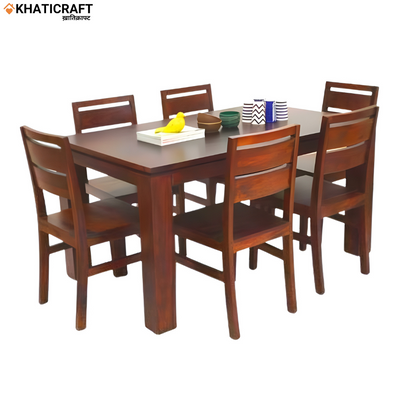 Hina Hima Solid Wood Sheesham 6 Seater Dining Set