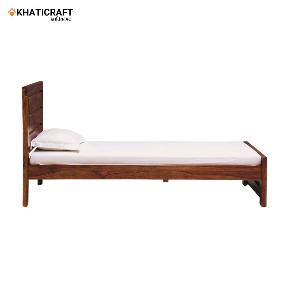 Hina Solid Wood Sheesham  Single Bed