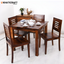 Hina Ulka Solid Wood Sheesham 4 Seater Dining Set