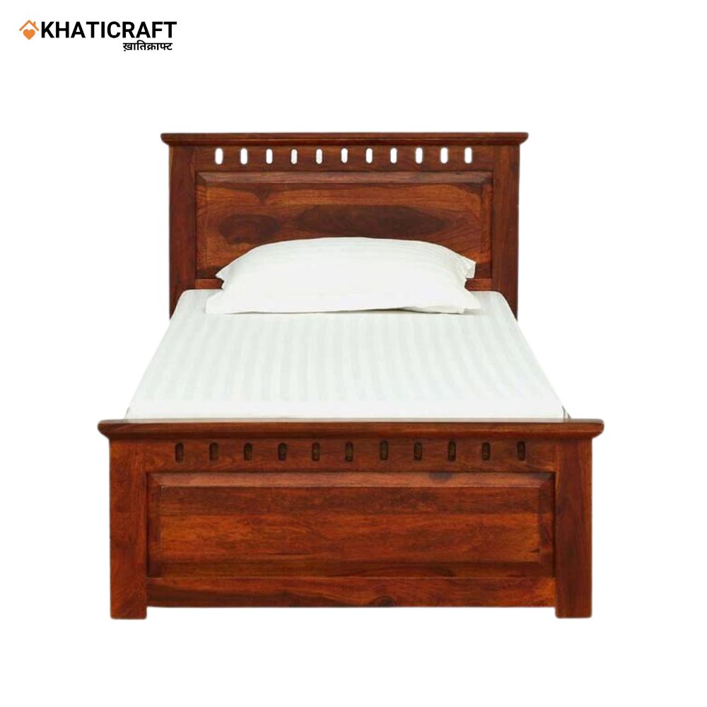 Kuber Solid Wood Sheesham Single Bed