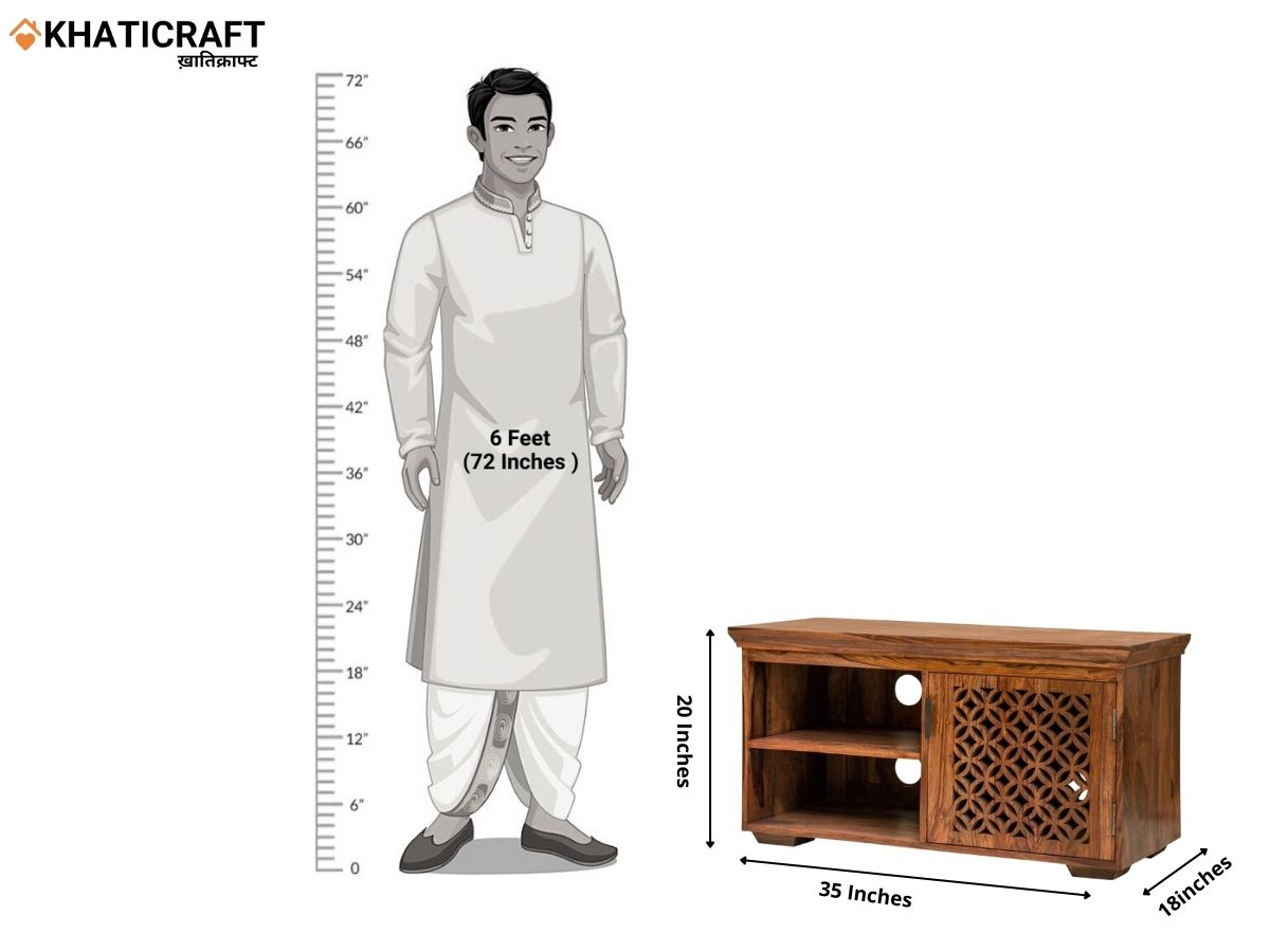 Mira Solid Wood Sheesham TV Cabinet