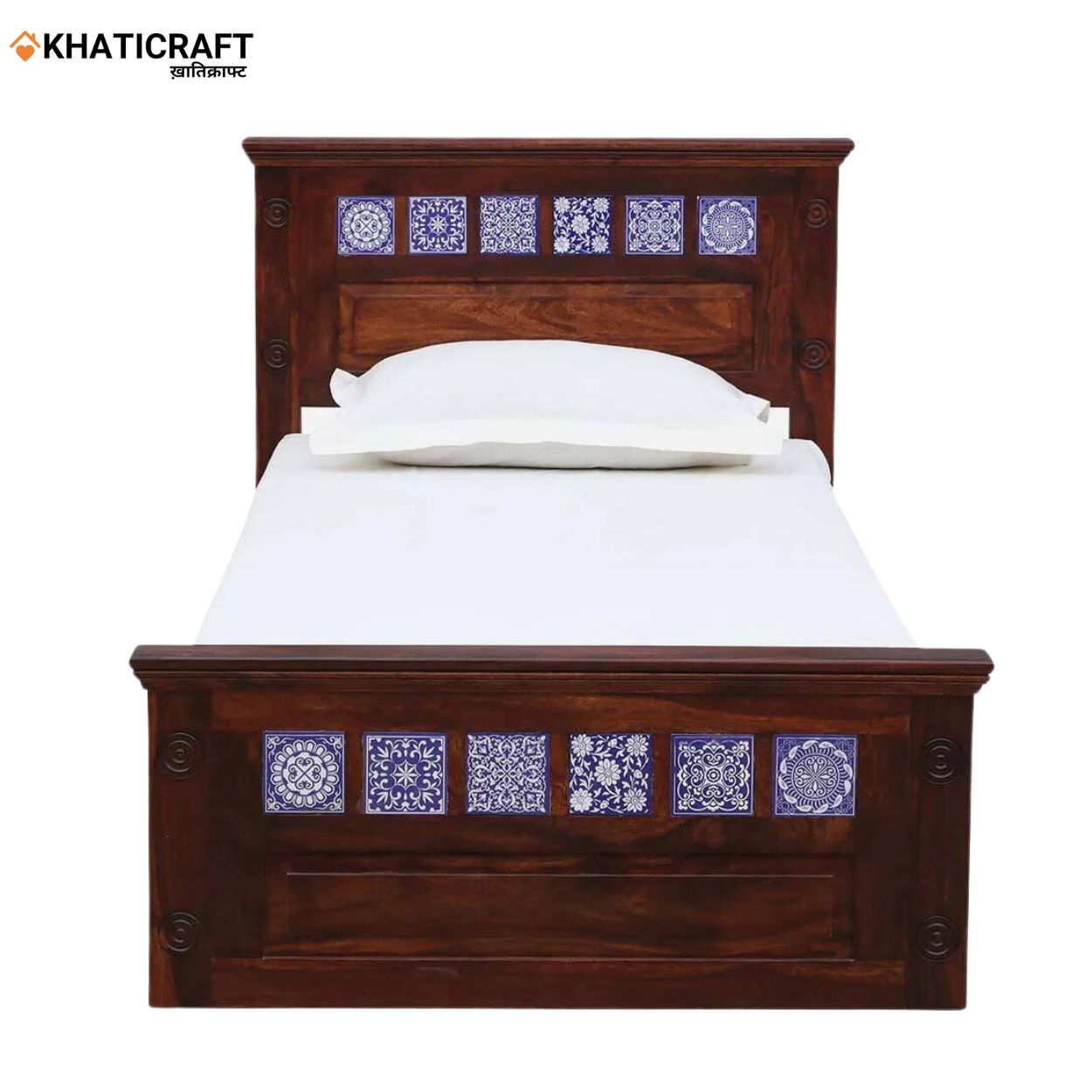 Neel Solid Wood Sheesham  Single Bed