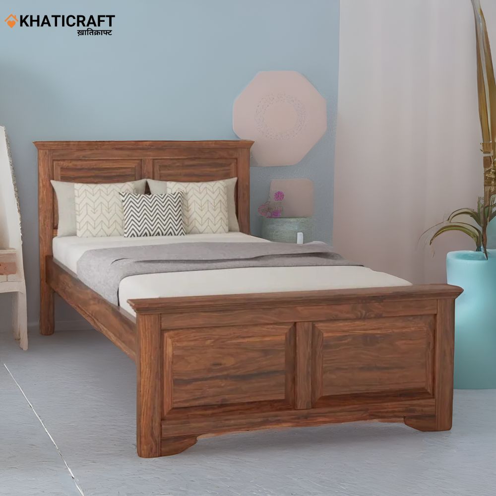 Nitya Solid Wood Sheesham Single Bed