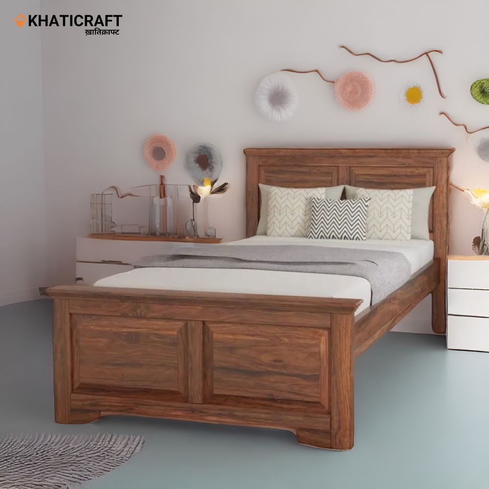 Nitya Solid Wood Sheesham Single Bed