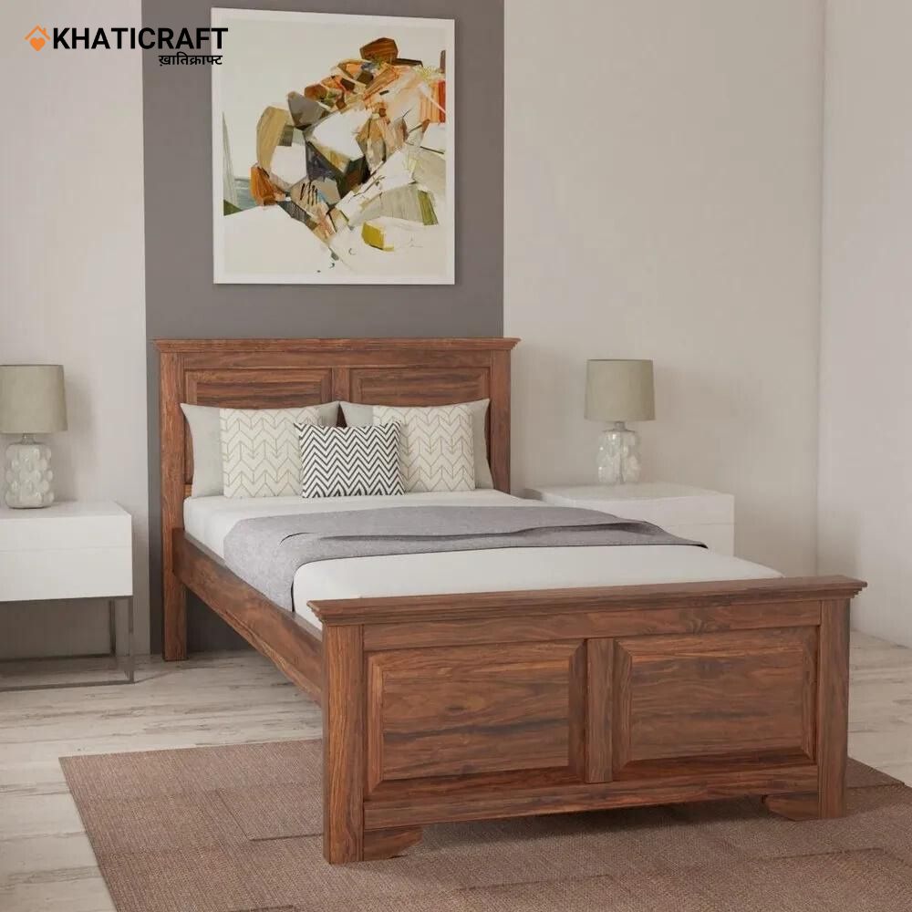Nitya Solid Wood Sheesham Single Bed