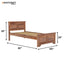 Nitya Solid Wood Sheesham Single Bed