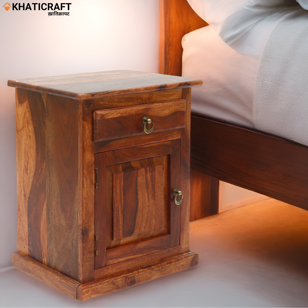 Nitya Solid Wood Sheesham Bedside Table