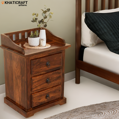 Kuber Solid Wood Sheesham Bedside Table